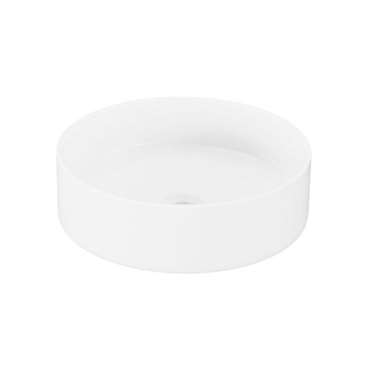 GoodHome Samal keramisk bordmonteret vask, Ø 40 cm, hvid
