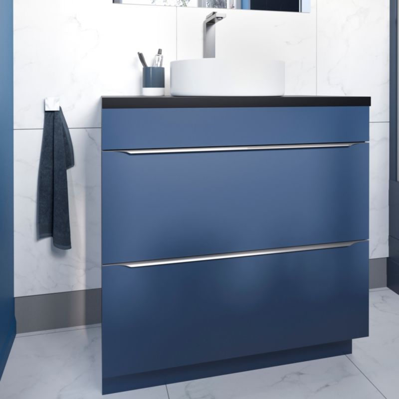 GoodHome Samal keramisk vask til bordmontage, Ø 40 cm, hvid