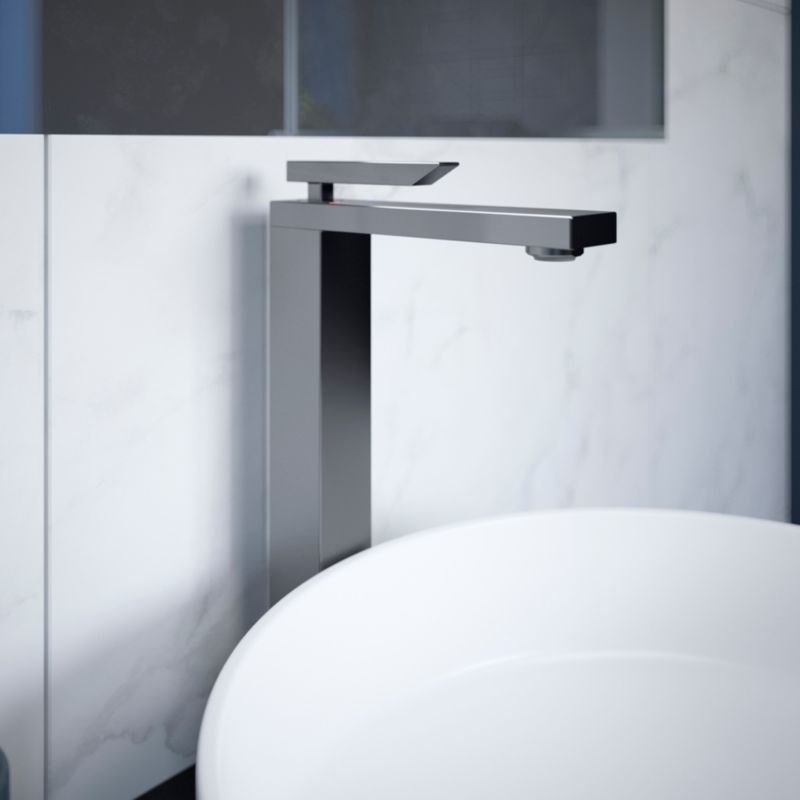 GoodHome Samal keramisk vask til bordmontage, Ø 40 cm, hvid