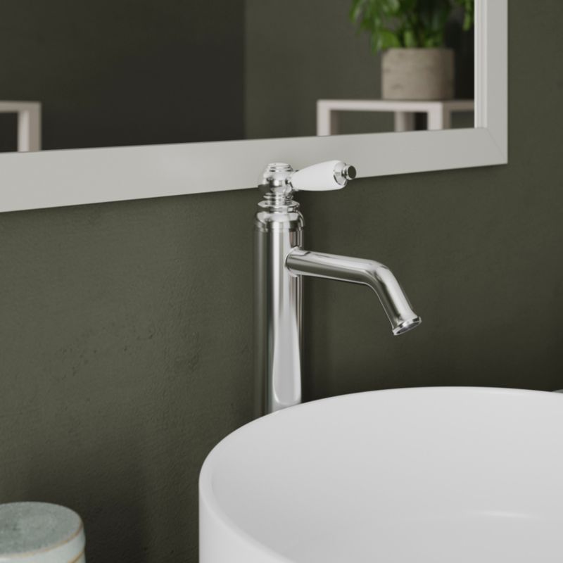 GoodHome Samal keramisk vask til bordmontage, Ø 40 cm, hvid