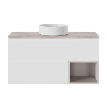 GoodHome Samal keramisk vask til bordmontage, Ø 40 cm, hvid