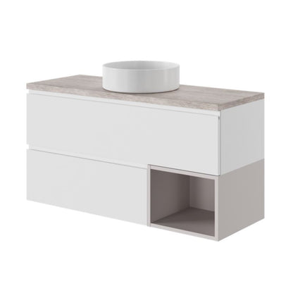 GoodHome Samal keramisk vask til bordmontage, Ø 40 cm, hvid
