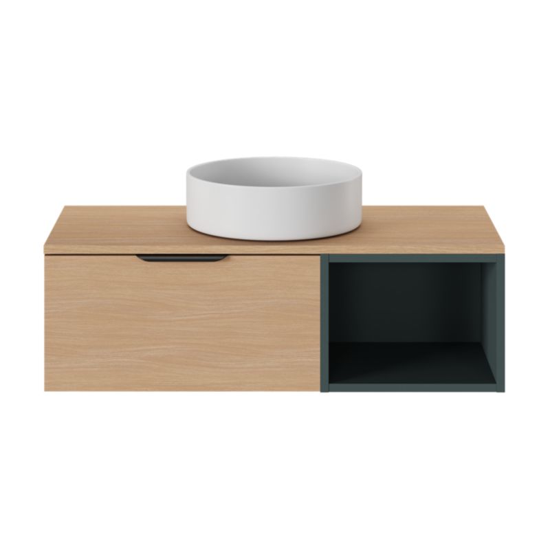 GoodHome Samal keramisk vask til bordmontage, Ø 40 cm, hvid