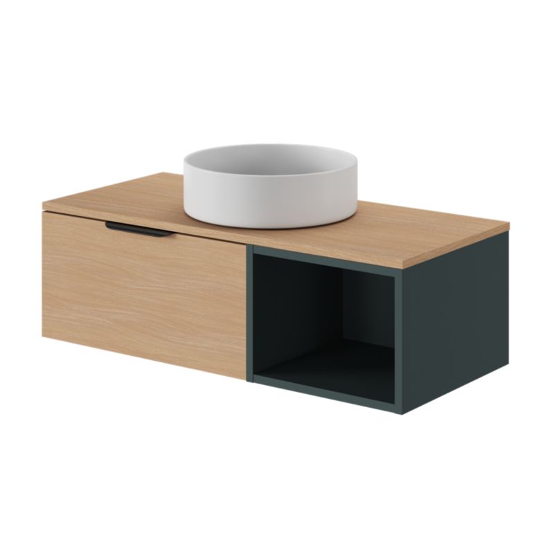 GoodHome Samal keramisk vask til bordmontage, Ø 40 cm, hvid
