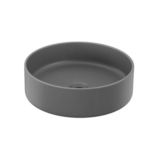 GoodHome Samal keramisk bordmonteret vask Ø 40 cm grå