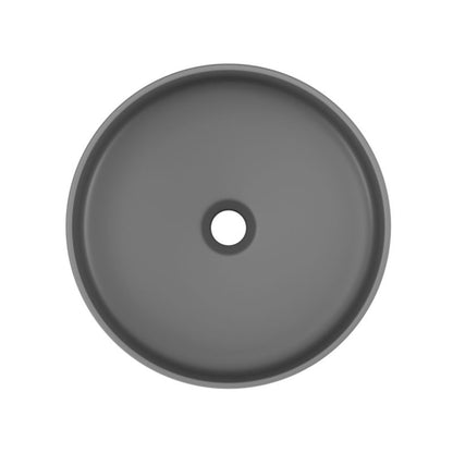 GoodHome Samal keramisk bordmonteret vask Ø 40 cm grå