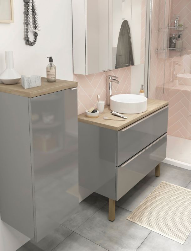 GoodHome Scalea keramisk vask til bordmontering, Ø 35 cm, hvid