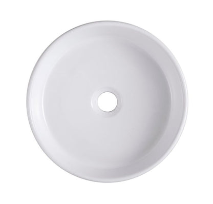 GoodHome Scalea keramisk vask til bordmontering, Ø 35 cm, hvid