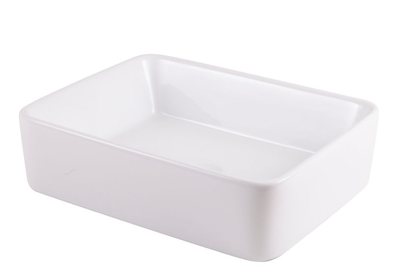 GoodHome Surma keramisk vask til bordmontage 48 x 38 cm hvid