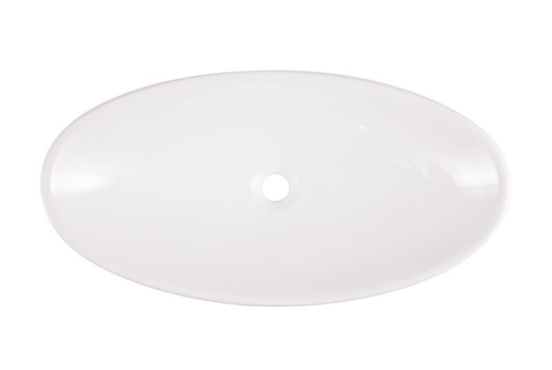 Keramisk Bordhåndvask Oval 65x34 cm Hvid