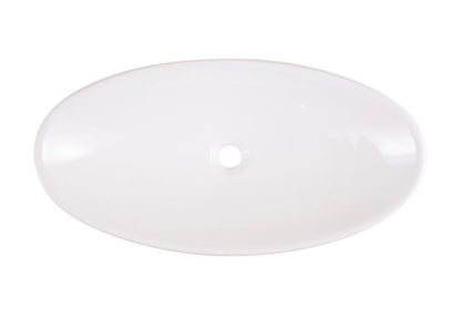 Keramisk Bordhåndvask Oval 65x34 cm Hvid