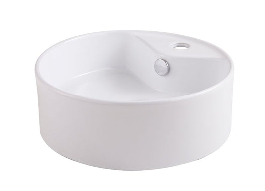 Godt valg til moderne badeværelser: GoodHome Vorma keramisk bordmonteret vask, rund, 38 cm, hvid