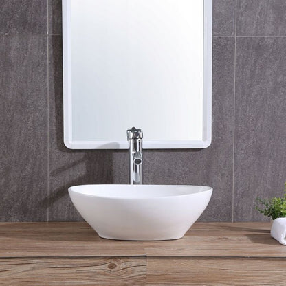 Keramisk Håndvask Oval 42x34 cm Hvid | 5904890427297
