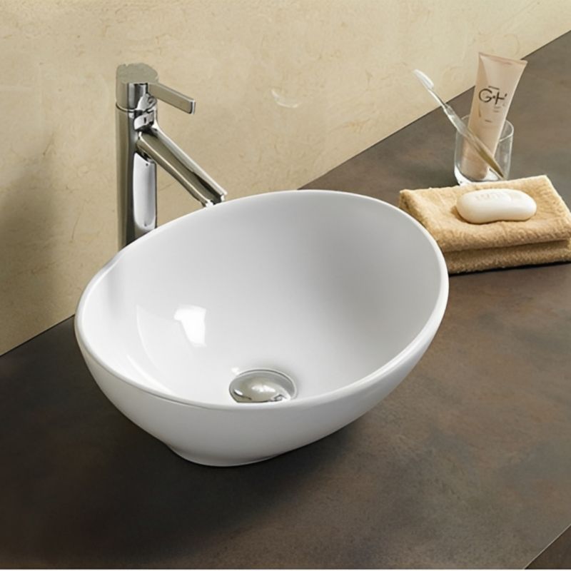 Umywalka Nablatowa Aqualis Pro 41x33x14 cm Hvid 5906333006540
