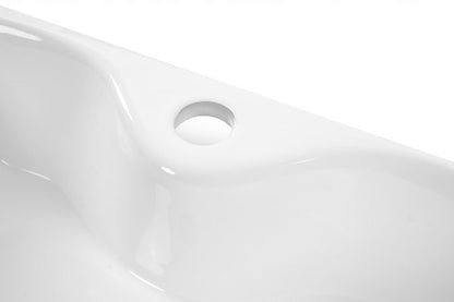 Umywalka Nablatowa Prostokątna 48 cm Hvid Keramik