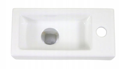 Kompakt Vask Keramik 36,5x18,5x9 cm Hvid Venstre
