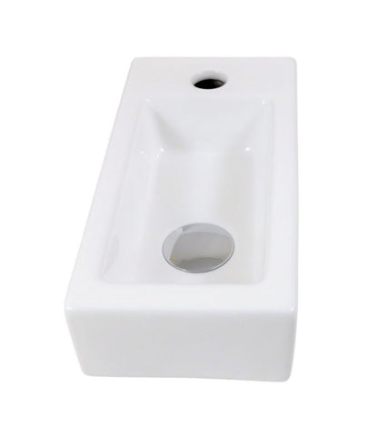 Kompakt Vask Keramik 36,5x18,5x9 cm Hvid Venstre