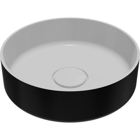 GoodHome Apanas bordmonteret vask 38 cm sort/hvid