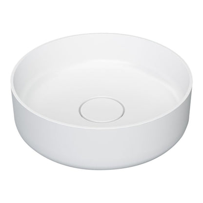 Rund Håndvask 38 cm Hvid Konglomerat Satfinish