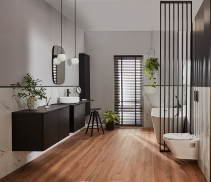 Rund Håndvask 38 cm Hvid Konglomerat Satfinish