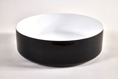 Umywalka Nablatowa Apanas 38 cm Sort/Hvid Konglomerat