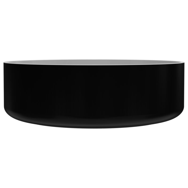 Umywalka Nablatowa Apanas 38 cm Sort/Hvid Konglomerat