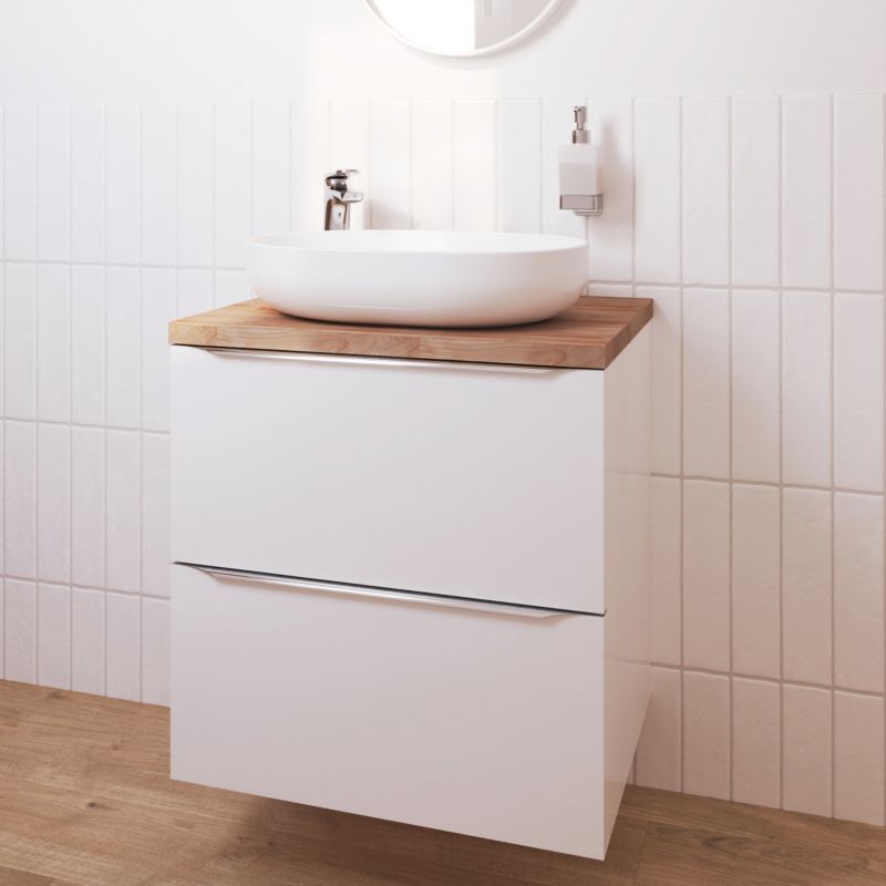 Keramisk Bordhåndvask Cavally 50x35 cm Hvid