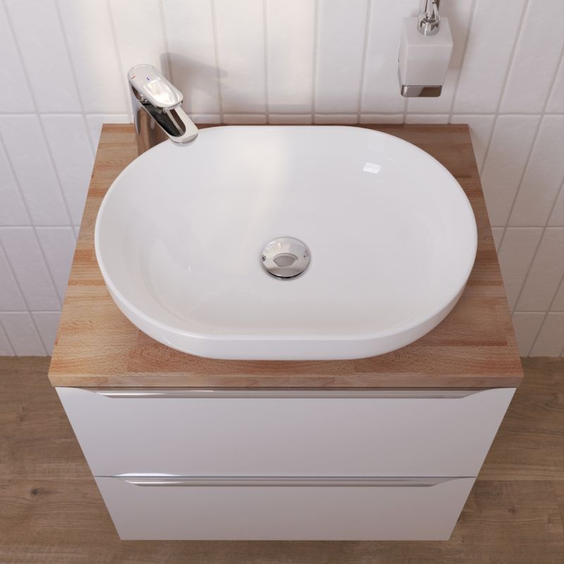 Keramisk Bordhåndvask Cavally 50x35 cm Hvid