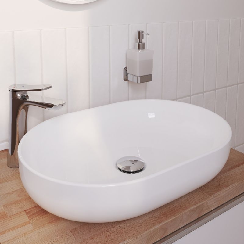 Keramisk Bordhåndvask Cavally 50x35 cm Hvid