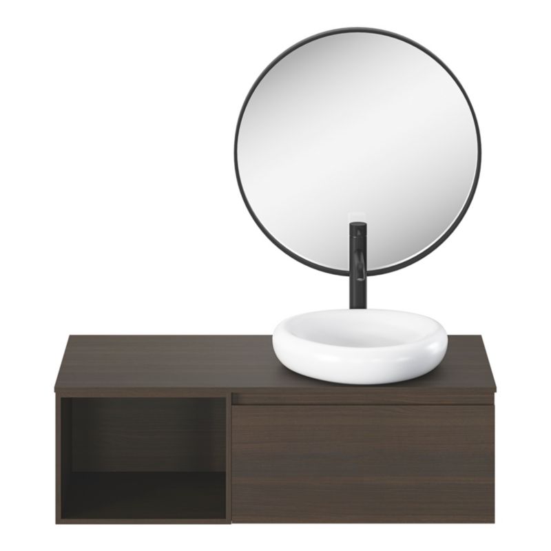 GoodHome Kentia bordmonteret vask 30 x 48 cm hvid