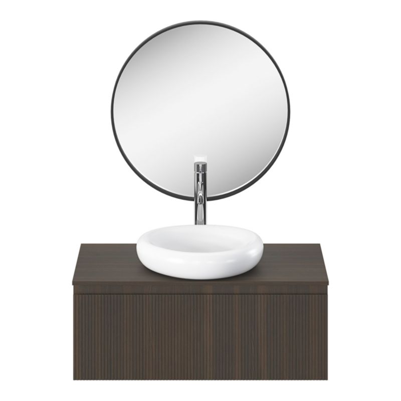 GoodHome Kentia bordmonteret vask 30 x 48 cm hvid