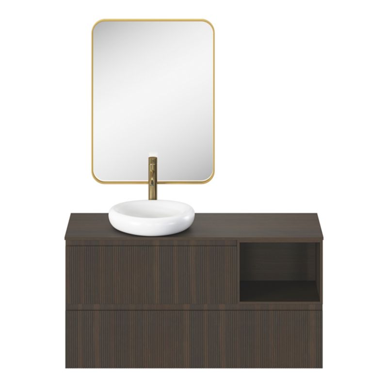 GoodHome Kentia bordmonteret vask 30 x 48 cm hvid