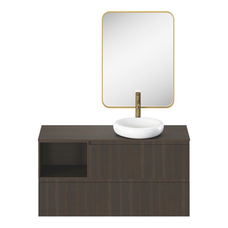 GoodHome Kentia bordmonteret vask 30 x 48 cm hvid