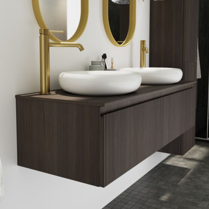 GoodHome Kentia bordmonteret vask 30 x 48 cm hvid