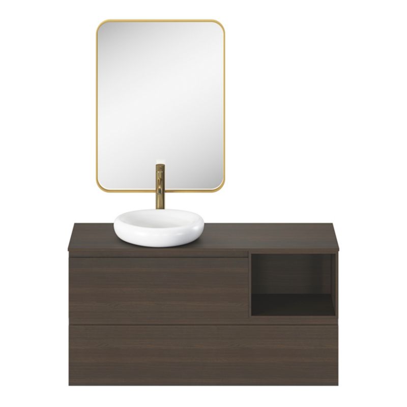 GoodHome Kentia bordmonteret vask 30 x 48 cm hvid