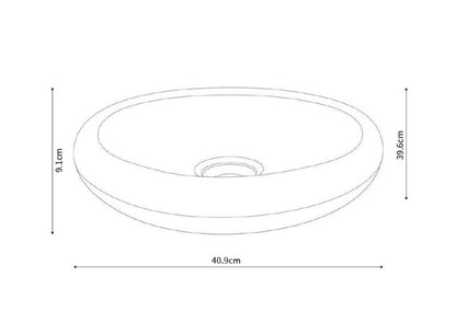 GoodHome Kentia bordmonteret vask 30 x 48 cm hvid