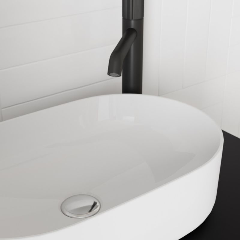 GoodHome Levanna bordmonteret vask 48 x 30 cm hvid