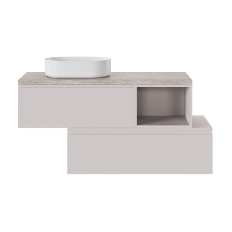 GoodHome Levanna bordmonteret vask 48 x 30 cm hvid