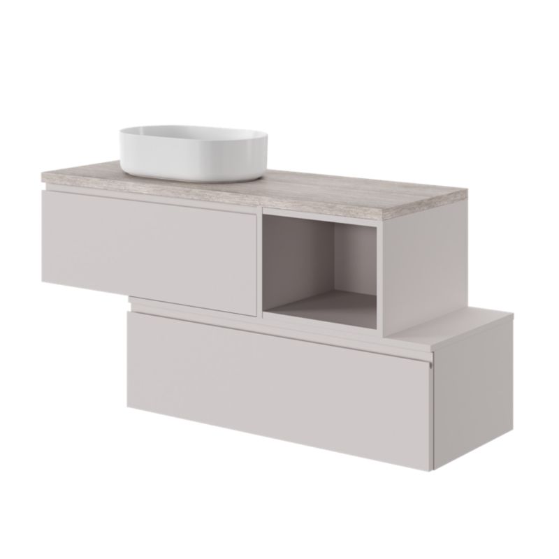 GoodHome Levanna bordmonteret vask 48 x 30 cm hvid