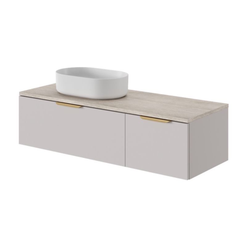 GoodHome Levanna bordmonteret vask 48 x 30 cm hvid