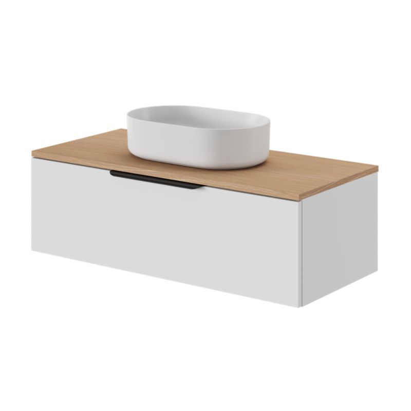 GoodHome Levanna bordmonteret vask 48 x 30 cm hvid