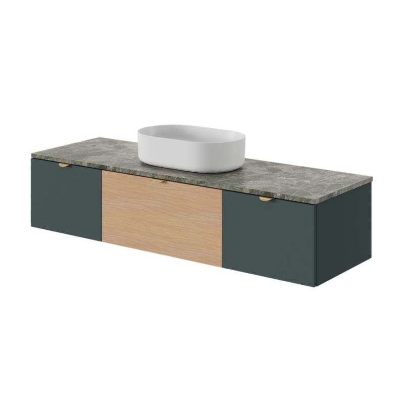 GoodHome Levanna bordmonteret vask 48 x 30 cm hvid