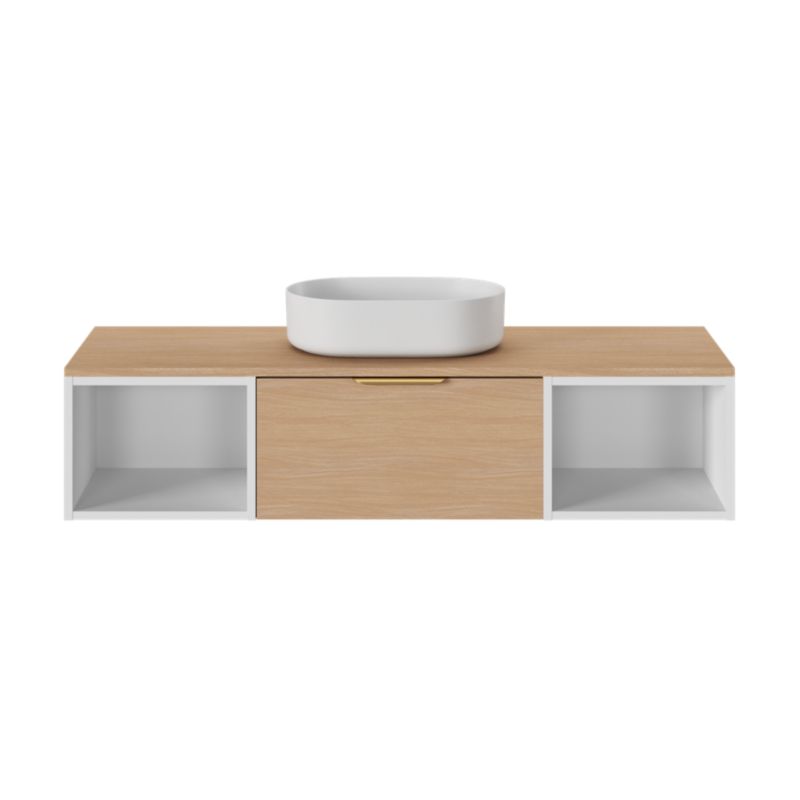 GoodHome Levanna bordmonteret vask 48 x 30 cm hvid