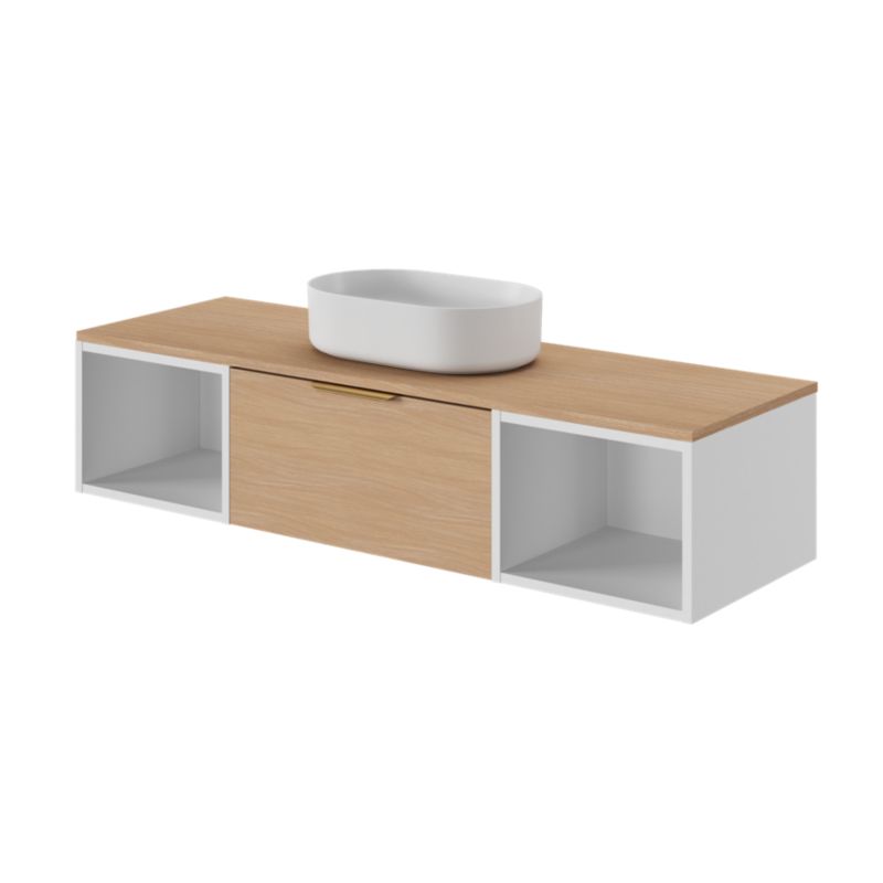 GoodHome Levanna bordmonteret vask 48 x 30 cm hvid