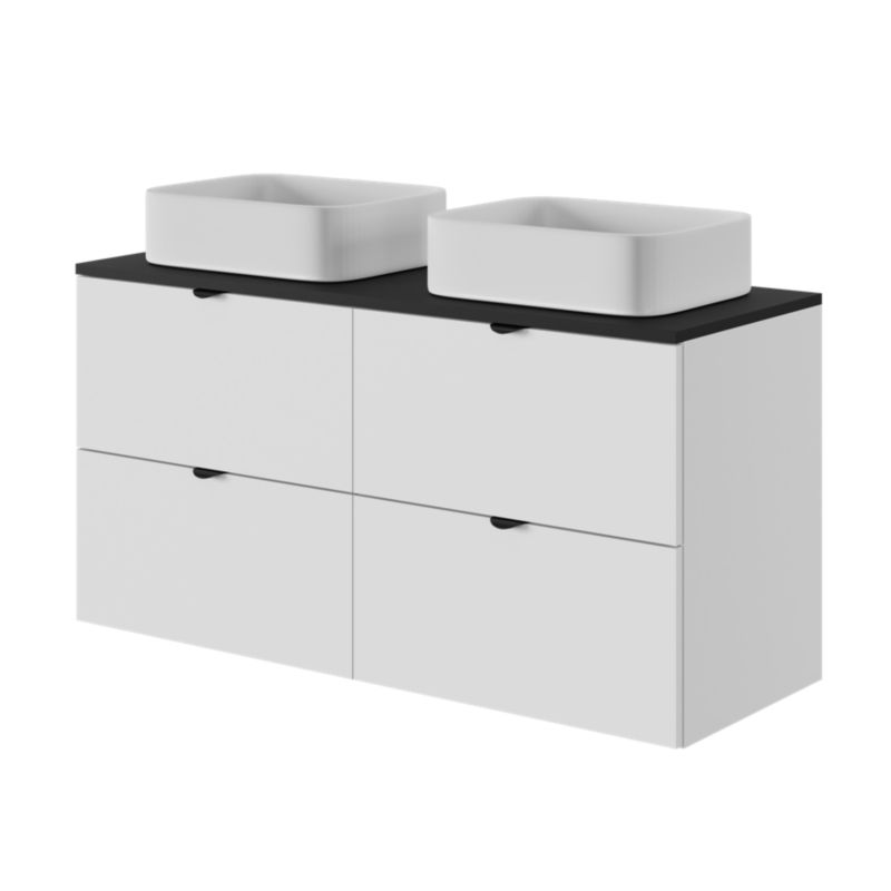GoodHome Tekapo bordmonteret vask i hvid