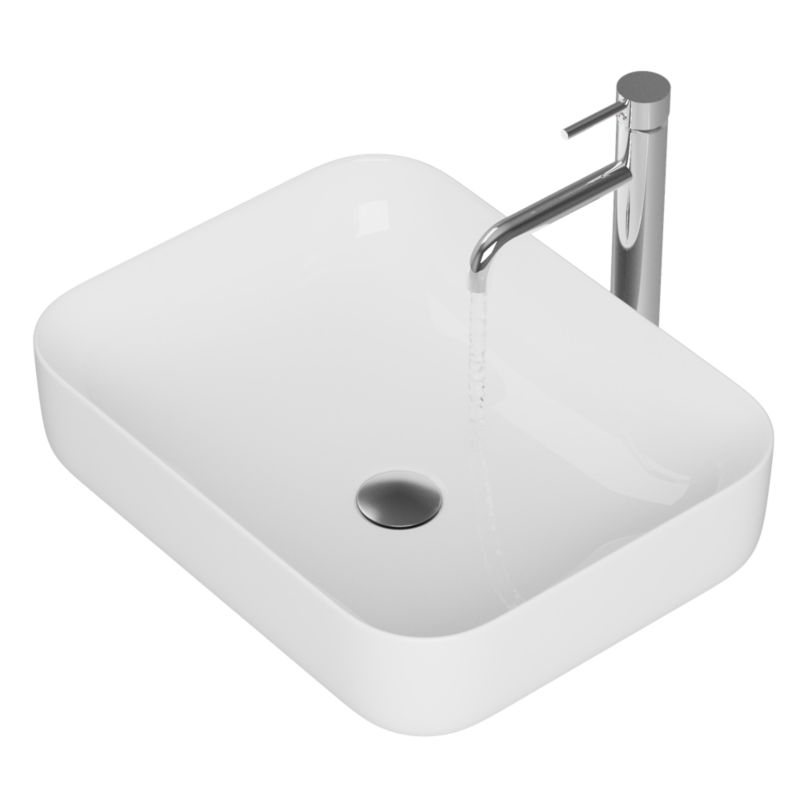 Granitan Sawo keramisk bordmonteret vask 51 x 40 cm, 1 stk.