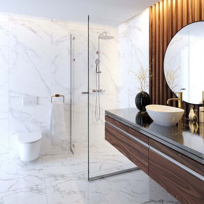 Granitan Tono oval keramisk bordmonteret vask i hvid, 1 stk.