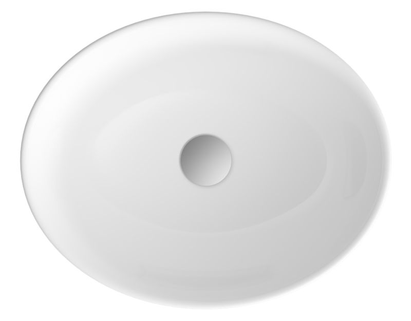 Granitan Tono oval keramisk bordmonteret vask i hvid, 1 stk.