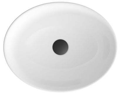 Granitan Tono oval keramisk bordmonteret vask i hvid, 1 stk.