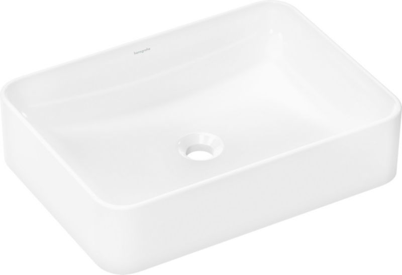 Umywalka Nablatowa Xuniva Q Prostokątna 55 x 40 cm Biała | 60168450